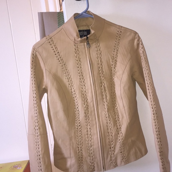 Mark Alan shell color leather jacket - Picture 2 of 5